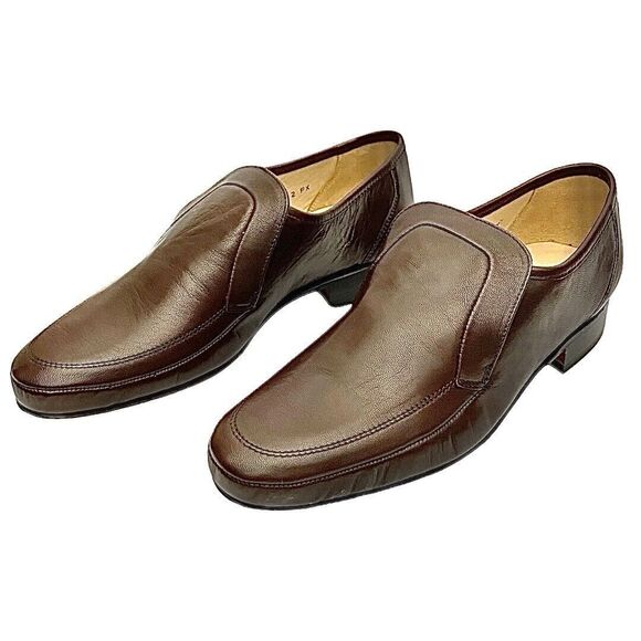Grenson Baxter Mens Loafers Brown Leather Feathermaster UK 8.5 US 9.5 England